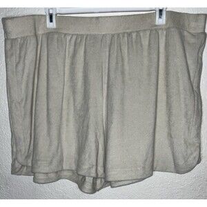 A New Day Shorts Casual Comfy Terry Clothe Women Plus Sz 3XL Cream NEW